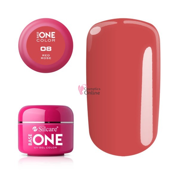 Gel UV Base One Silcare color Red Rose 5ml